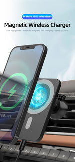 15W Magnetic Wireless Car Charger AirVent Mount For iPhone 13 12 Pro Max Mini Fast Charging Wireless Chargers Car Phone Holder